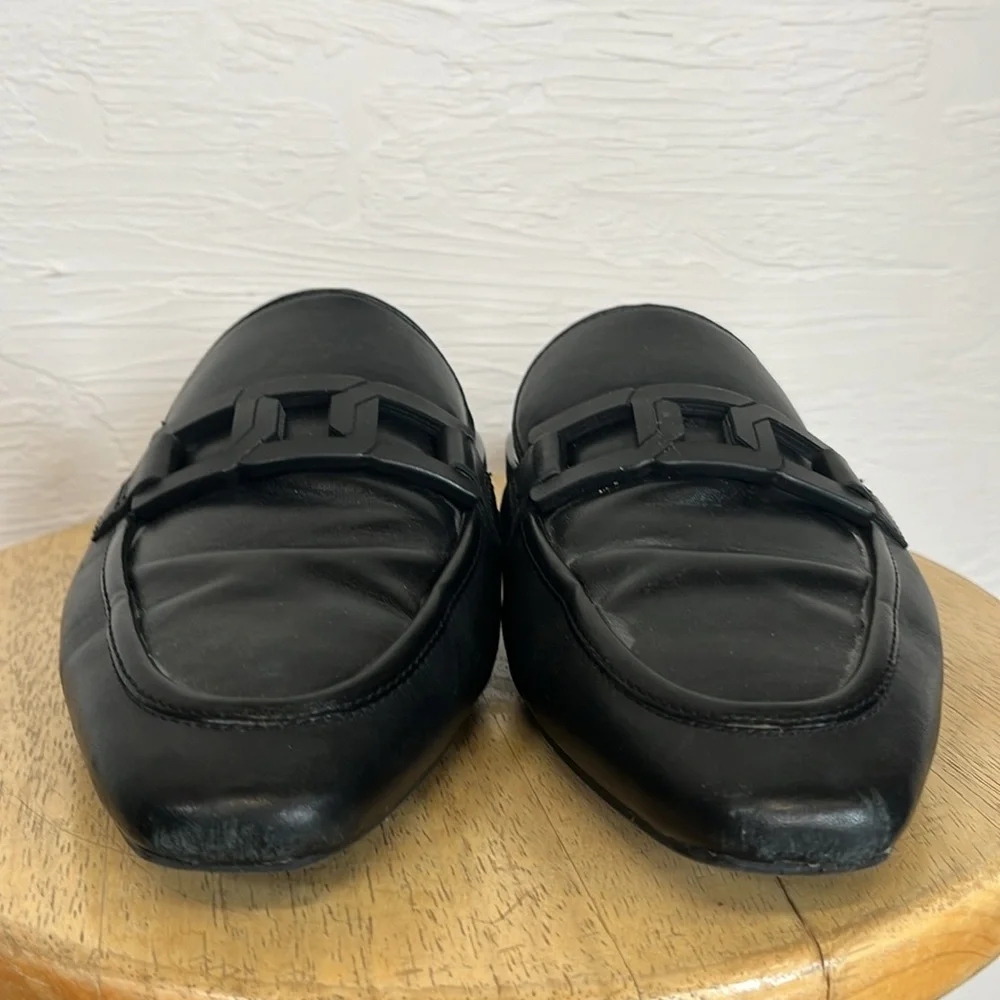 Women’s Rockport Trutech Black Size 9 Slip On Leather Shoes Mules - Picture 2 of 10